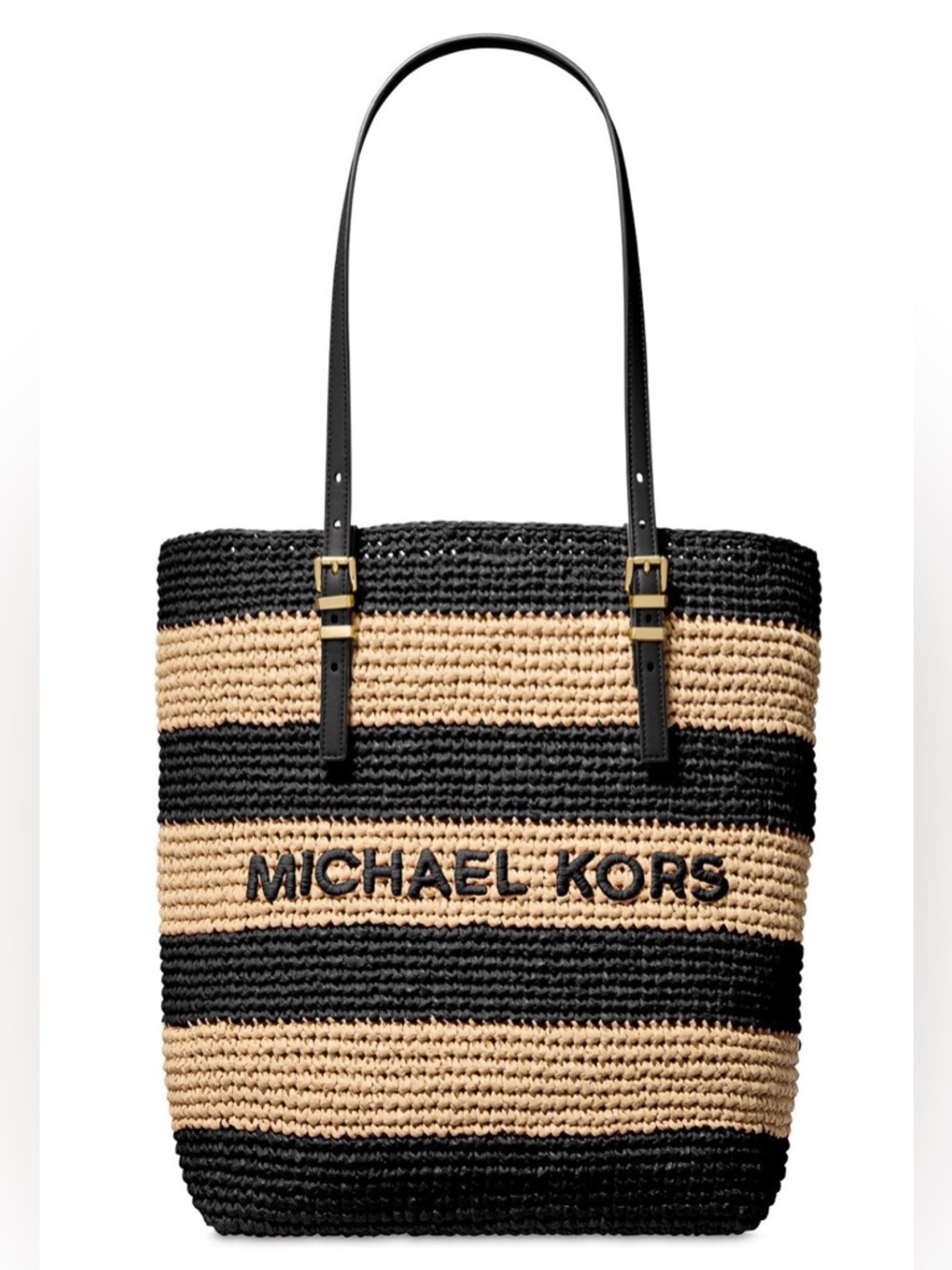 NWT Michael Kors Woven Striped Tote